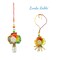 India Rakhi for Brother and Bhabhi Traditional Lumba Designer Fancy Bracelet Couple Rakhi for Bhaiya Brother Bhai Rakhi for Brother Gift Hamper Roli Chawal